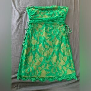Vibrant Green Lace Dress